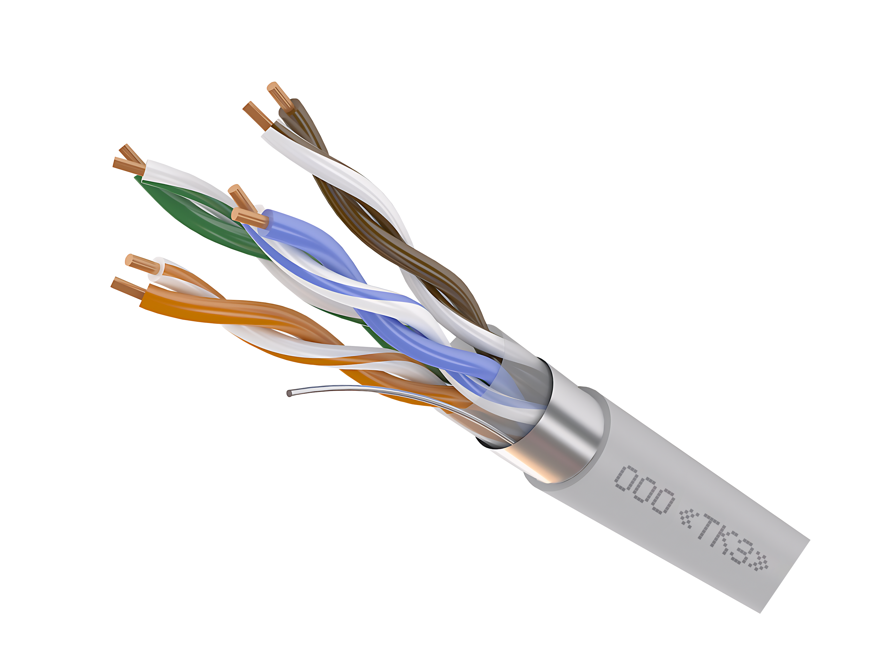 LAN кабель высокочастотный парной скрутки КСВПВэ -5е  (F/UTP PVC)